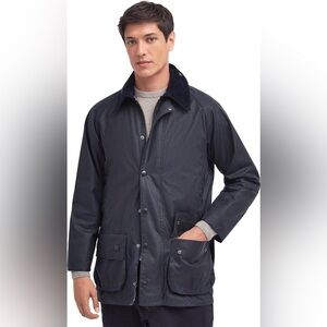 Beaufort Men's Wax Jacket Coat Cotton Lined Button front Sage Size 36 NWT